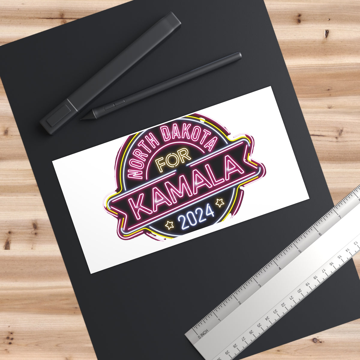 North Dakota for Kamala Harris 2024 – Presidential Campaign Support Vinyl Sticker