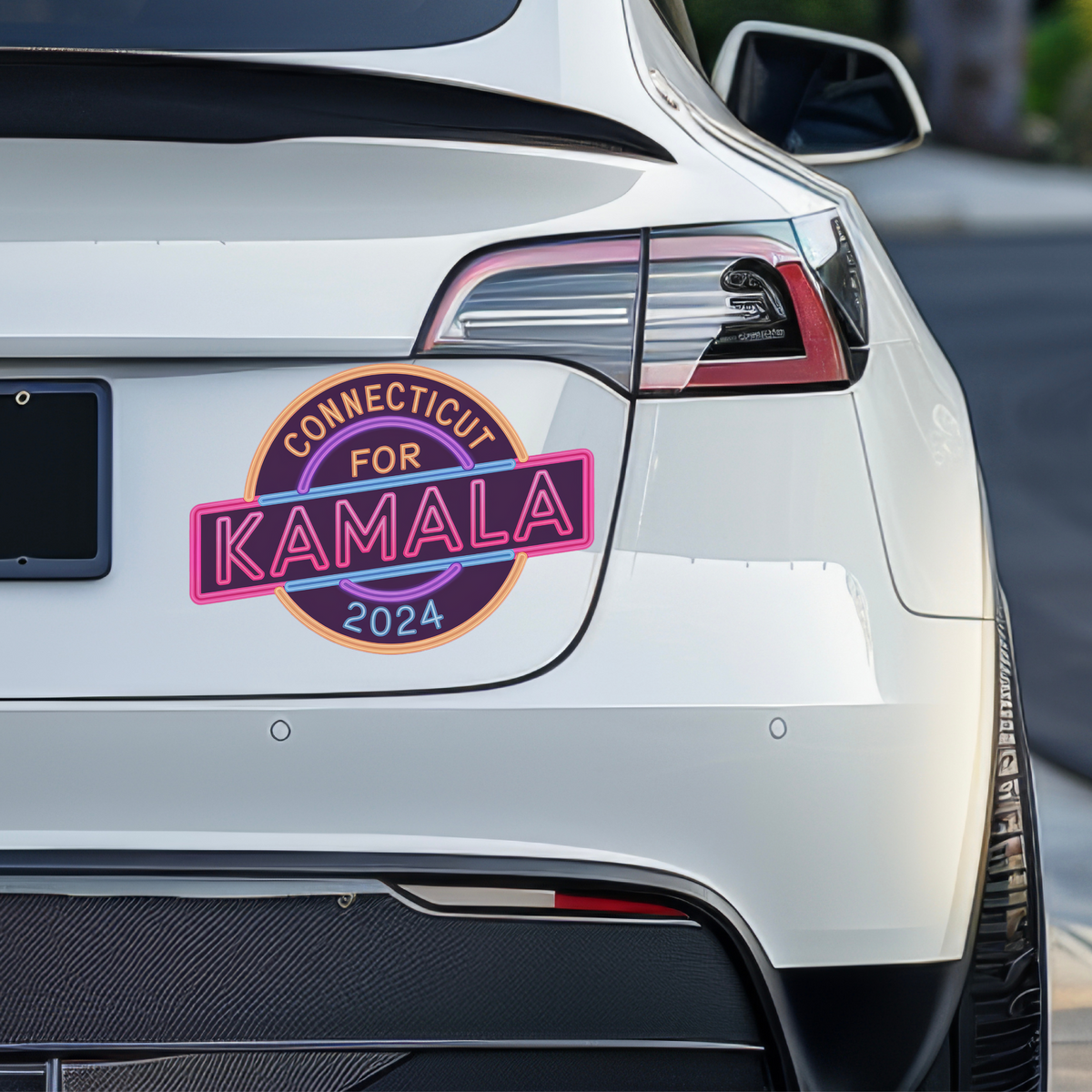 Connecticut for Kamala Harris 2024 Presidential Campaign Support Sticker – Show Your Connecticut Pride for Kamala