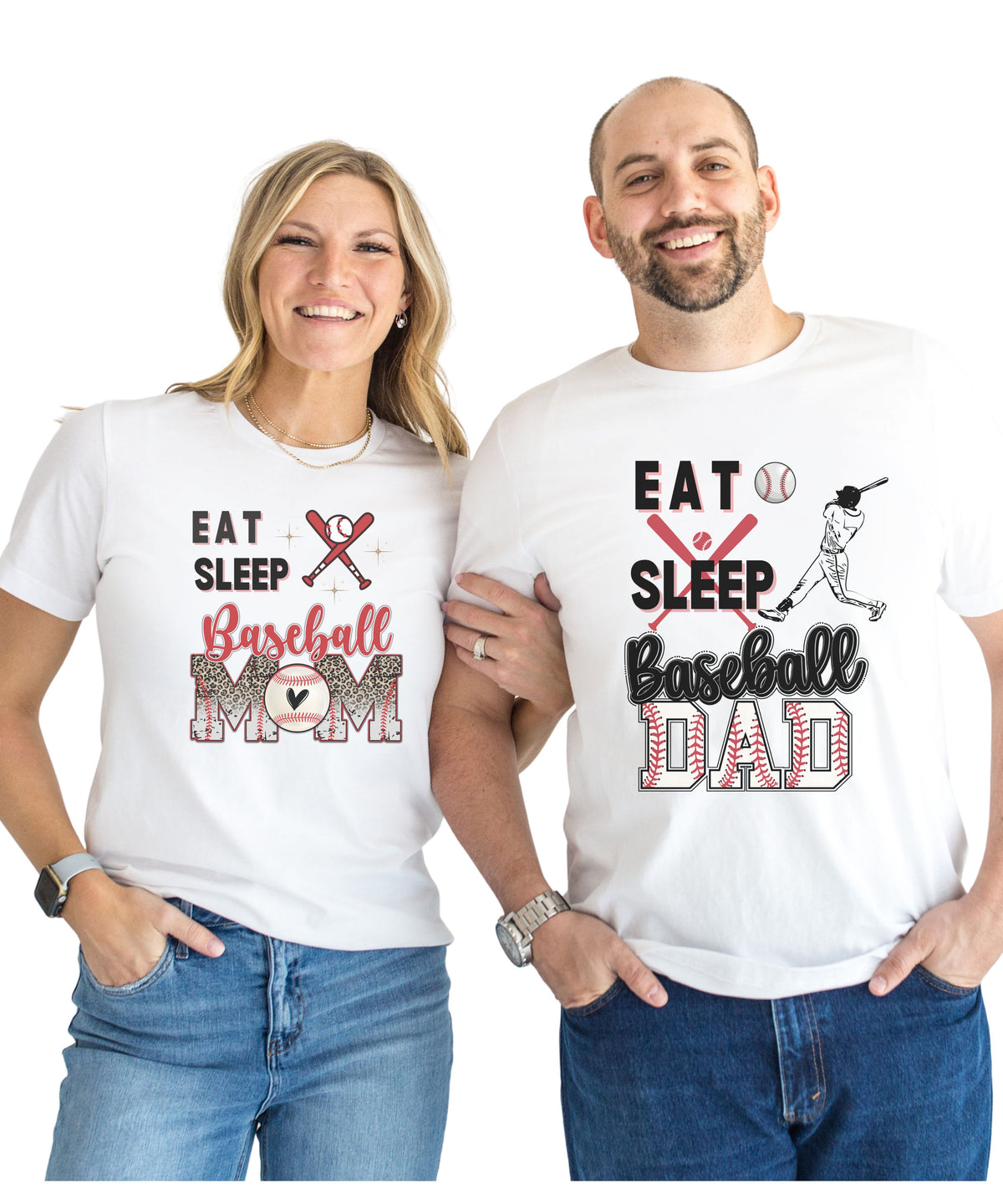 NEW EDGE &quot;EAT SLEEP BASEBALL MOM&quot; COMFORT COLORS UNISEX HEAVYWEIGHT T-SHIRT.