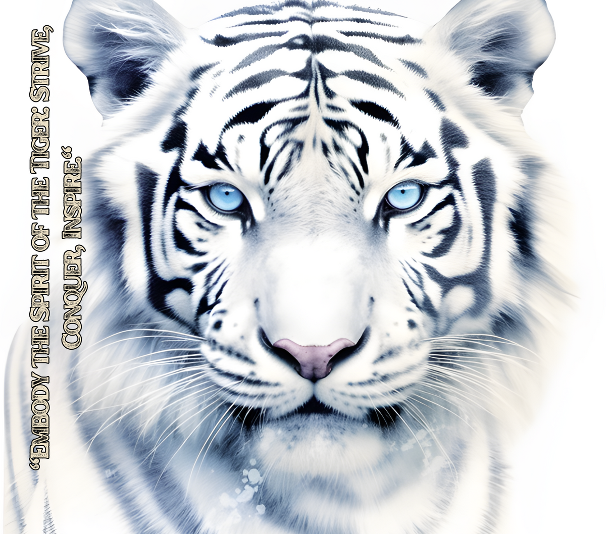 TIGER 3D 20 OZ SUBLIMATION TUMBLER: EMBODY THE SPIRIT OF THE TIGER, STRIVE, CONQUER, INSPIRE