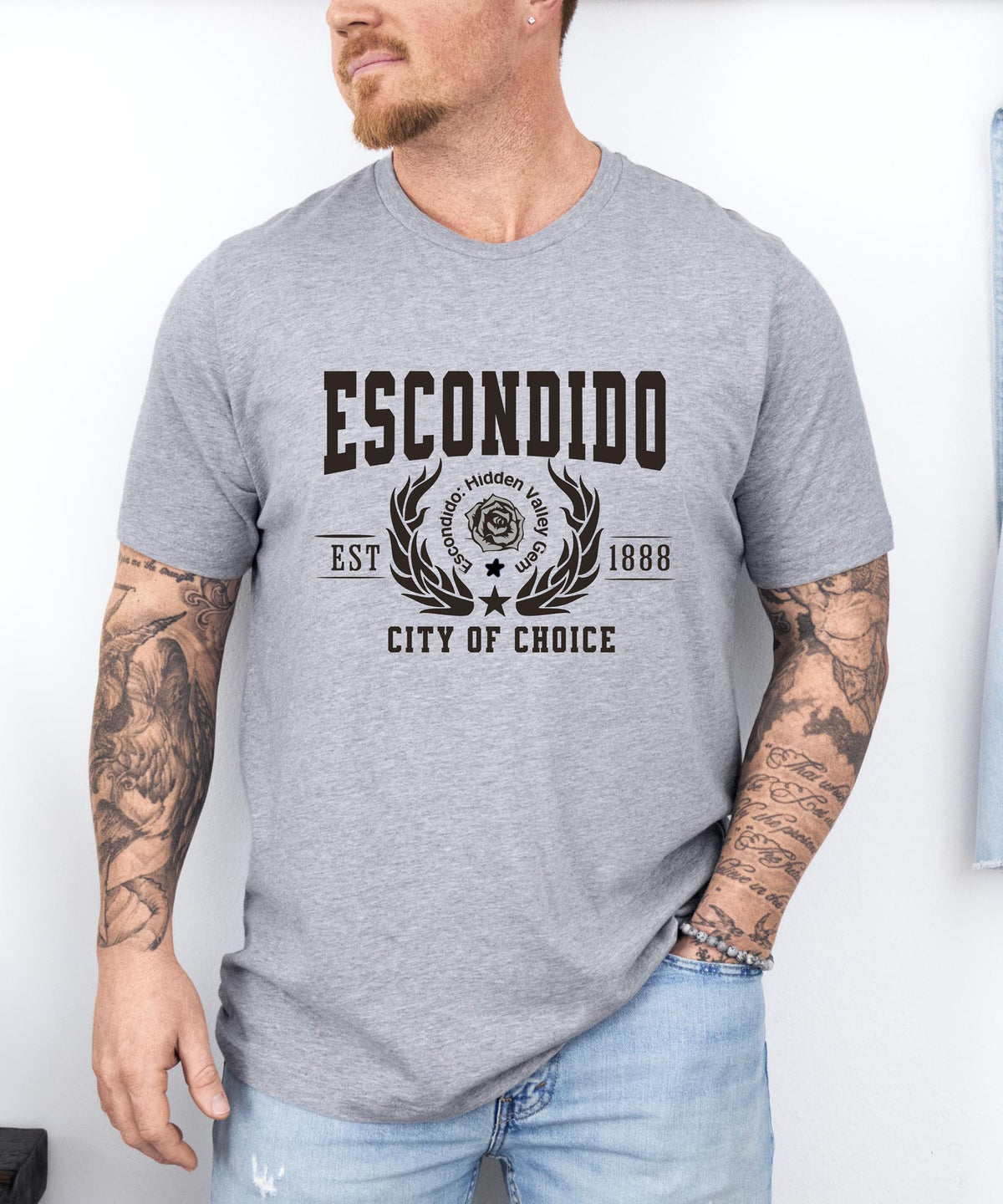 Escondido &quot;City of Choice&quot; California City T-Shirt – Unique Graphic Tee for Proud Locals and Southern California Fans