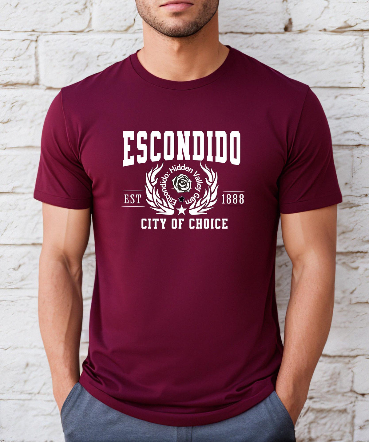 Escondido &quot;City of Choice&quot; California City T-Shirt – Unique Graphic Tee for Proud Locals and Southern California Fans