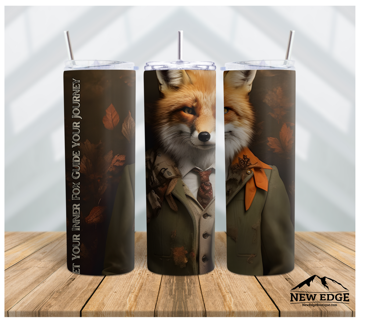 LET YOUR INNER FOX GUIDE YOUR JOURNEY WITH THE ELEPHANT 3D 20 OZ SKINNY TUMBLER