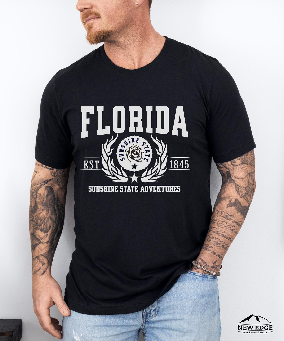 Florida State - &quot;Sunshine State Adventures&quot; Slogan T-Shirt for Beach Lovers &amp; Outdoor Enthusiasts