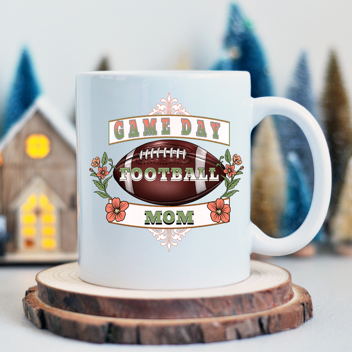 NEW EDGE 11 AND 15 OZ &quot;GAME DAY MOM&quot; CITY FOOTBALL MOM CERAMIC MUGS