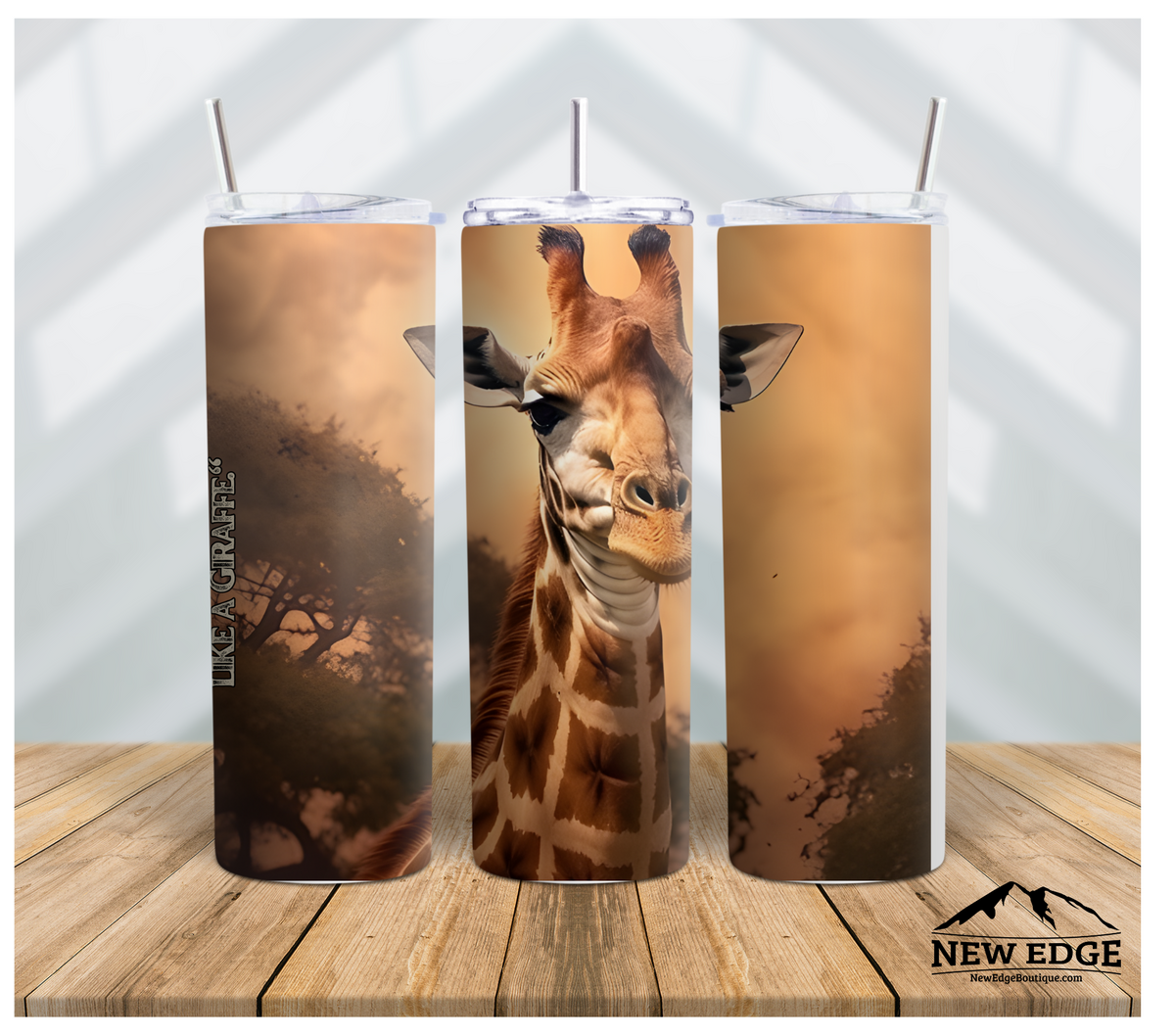 GIRAFFE 3D 20 OZ SUBLIMATION TUMBLER: STAND TALL, STAND OUT, BE EXTRAORDINARY!