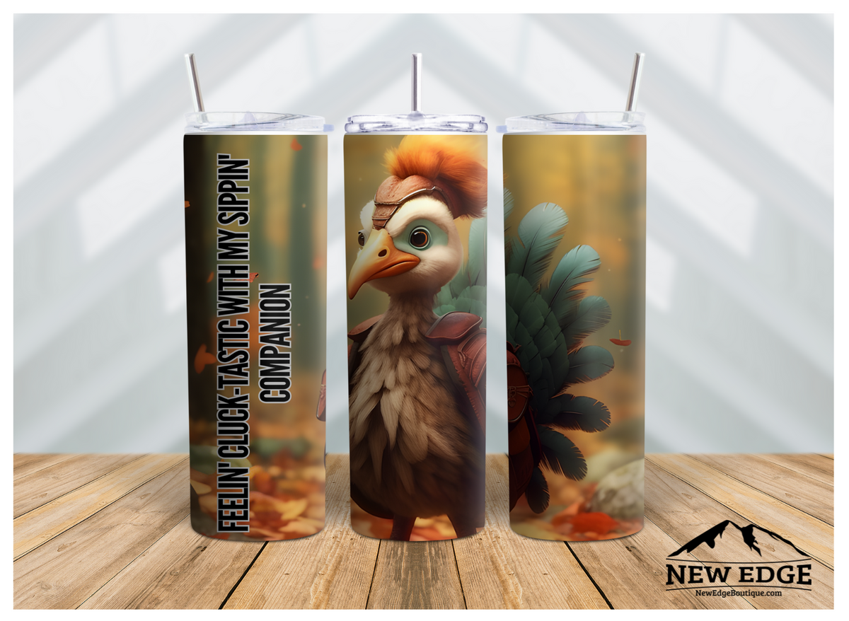 DUCK 3D 20 OZ SKINNY TUMBLER: GO WITH THE FLOW