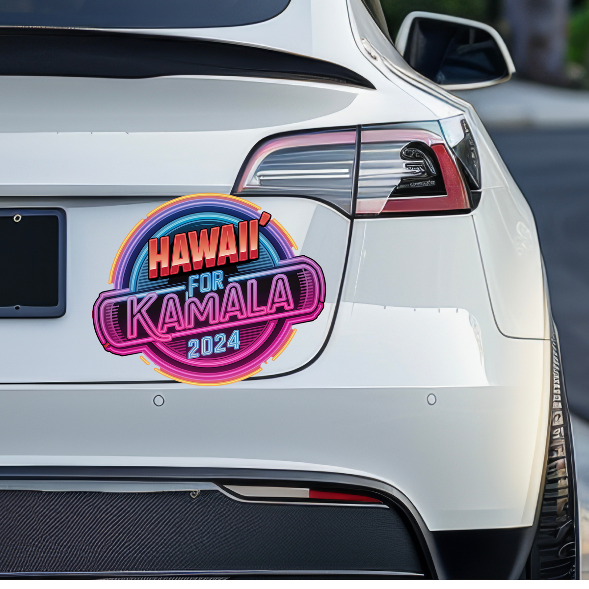 Hawaii for Kamala Harris 2024 Presidential Campaign Support Sticker – Show Your Hawaiian Pride for Kamala