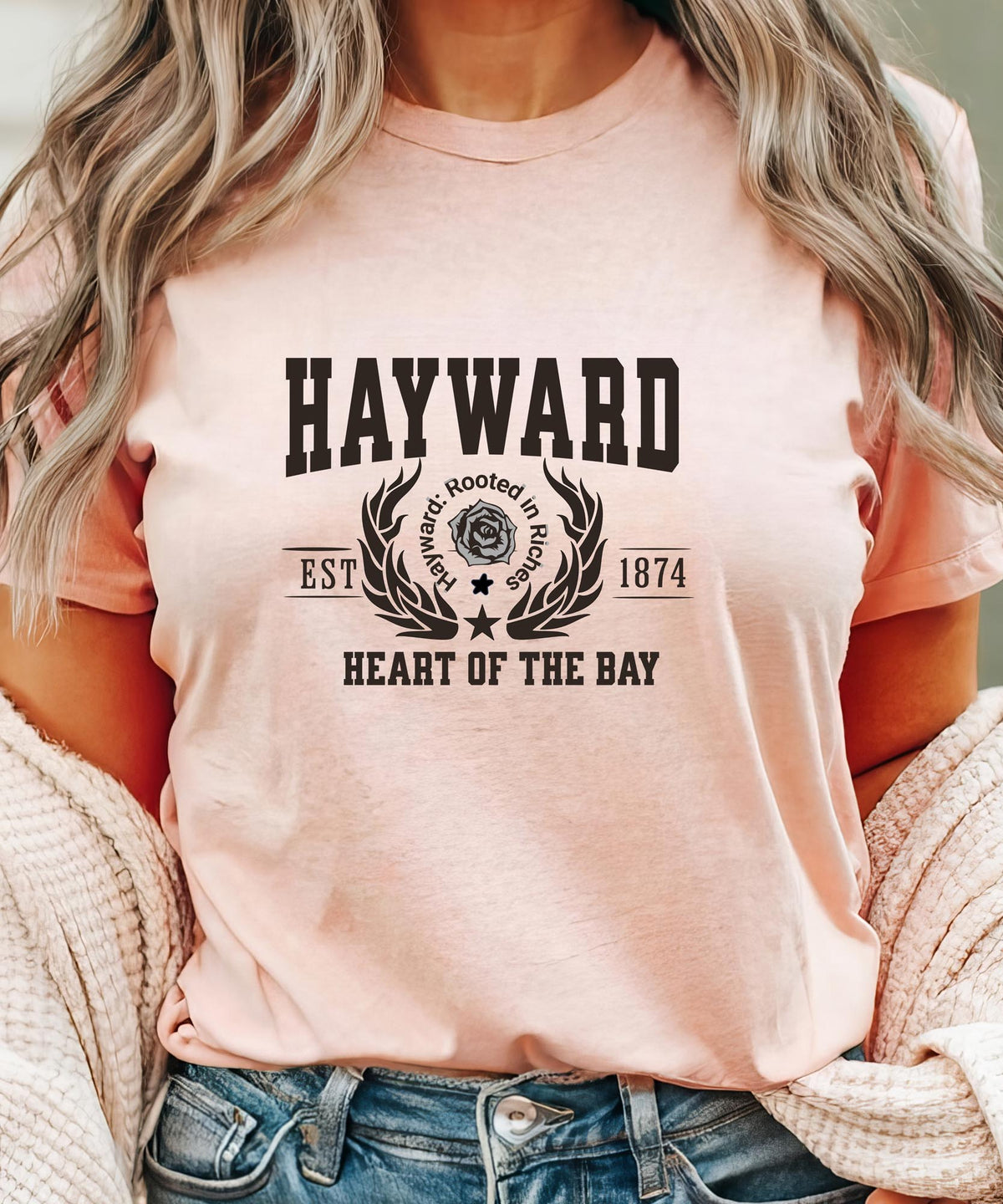 Hayward California T-Shirt - Heart of the Bay Pride Apparel - Classic Bay Area City Tee