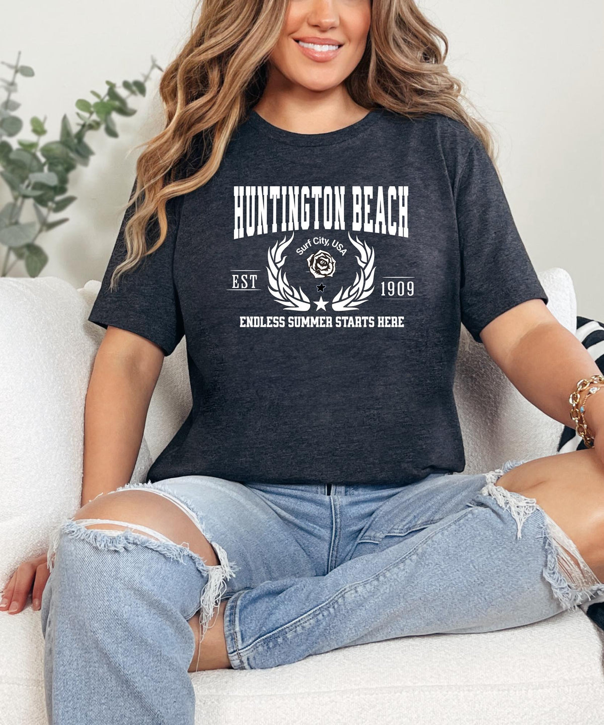 Huntington Beach California T-Shirt - Endless Summer Starts Here - Coastal City Pride Apparel