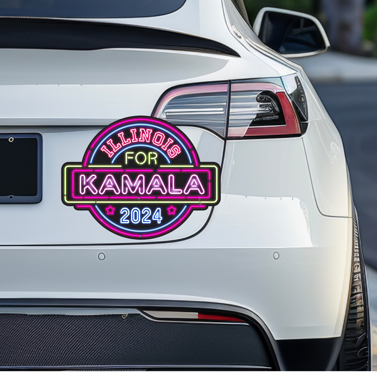 Illinois for Kamala Harris 2024 Presidential Campaign Sticker – Proudly Support Kamala in Illinois