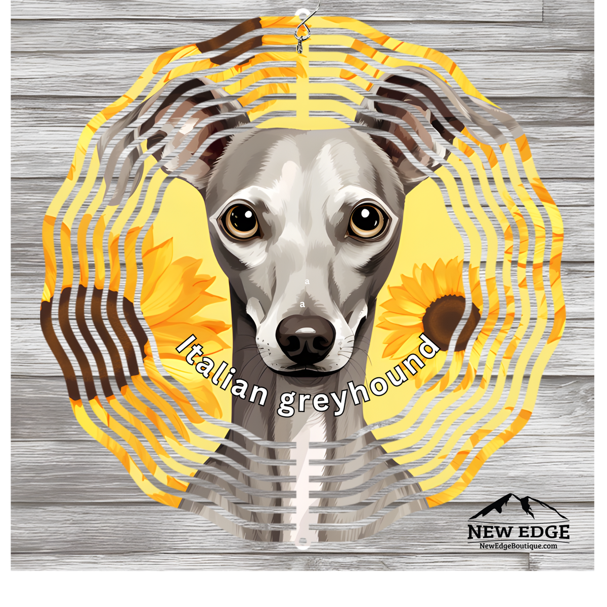 &quot;NEW EDGE 3D BEAUTIFUL COLORFUL ITALIAN GREYHOUND DOG WIND SPINNER - 10 INCHES - STAINLESS STEEL&quot;21.99