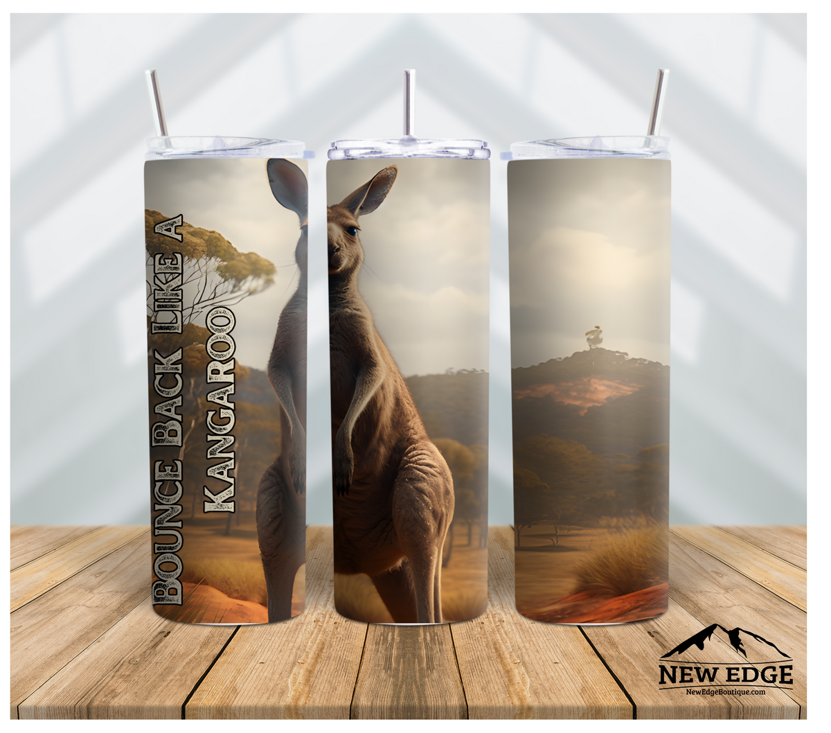 KANGAROO 3D 20 OZ SUBLIMATION TUMBLER: BOUNCE BACK LIKE A KANGAROO