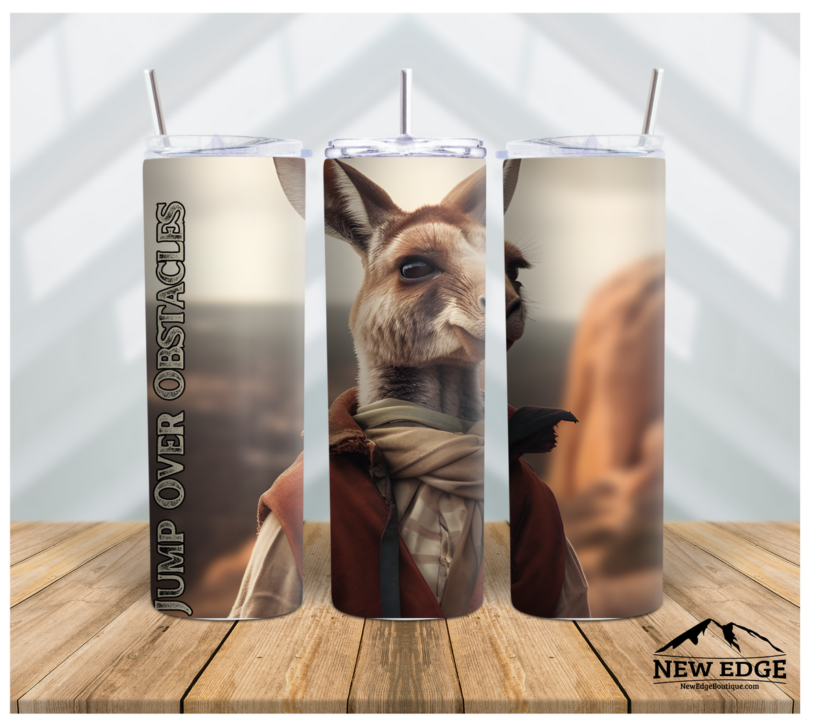 KANGAROO 3D 20 OZ SUBLIMATION TUMBLER: JUMP OVER OBSTACLES – KANGAROO