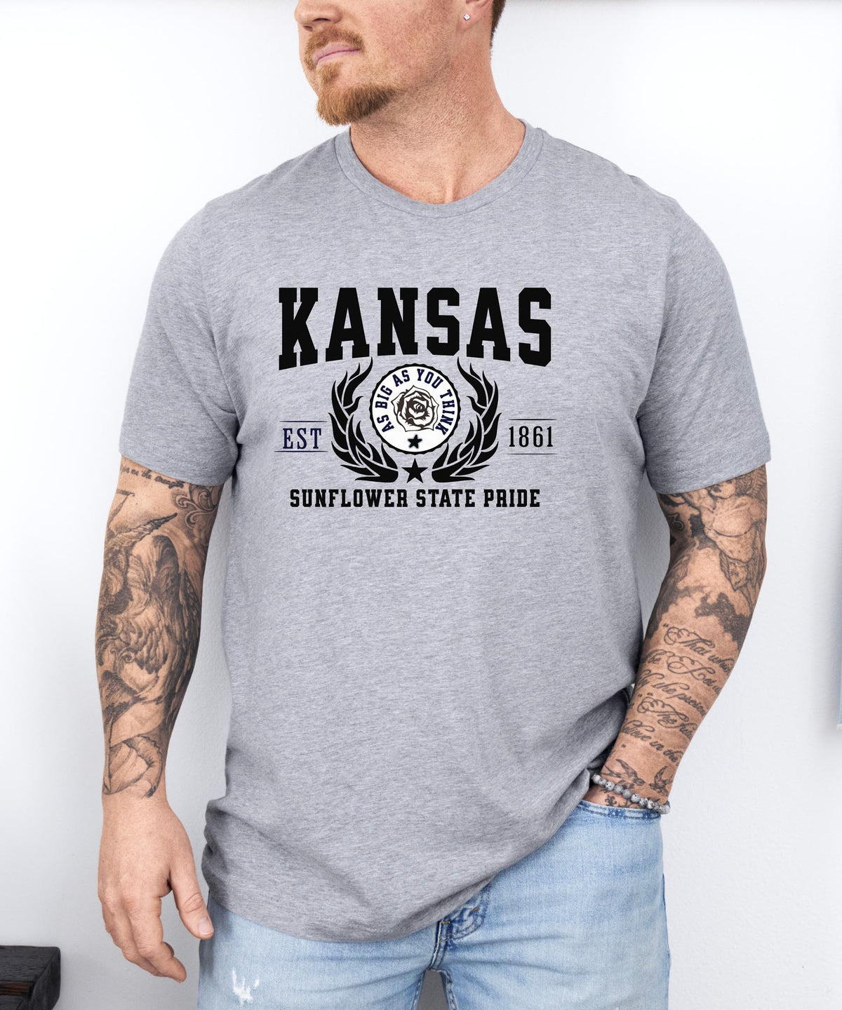 Kansas State - &quot;Sunflower State Pride&quot; Slogan T-Shirt for Nature Lovers &amp; Proud Kansans