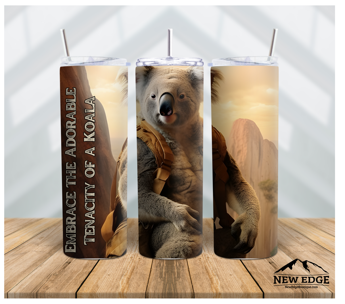 KOALA 3D 20 OZ SUBLIMATION TUMBLER: EMBRACE THE ADORABLE TENACITY OF A KOALA AND STAY REFRESHED!