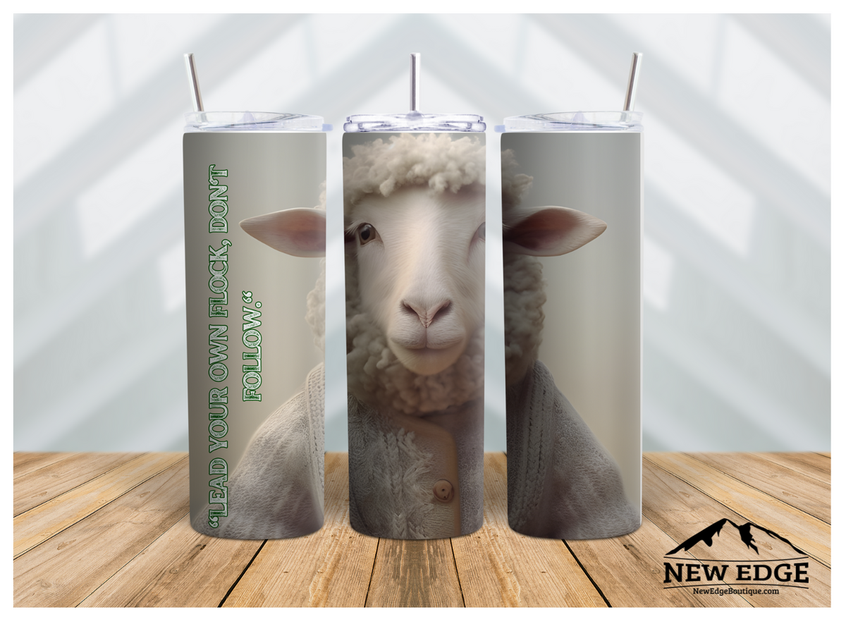 SHEEP 3D 20 OZ SKINNY TUMBLER: LEAD YOUR OWN FLOCK