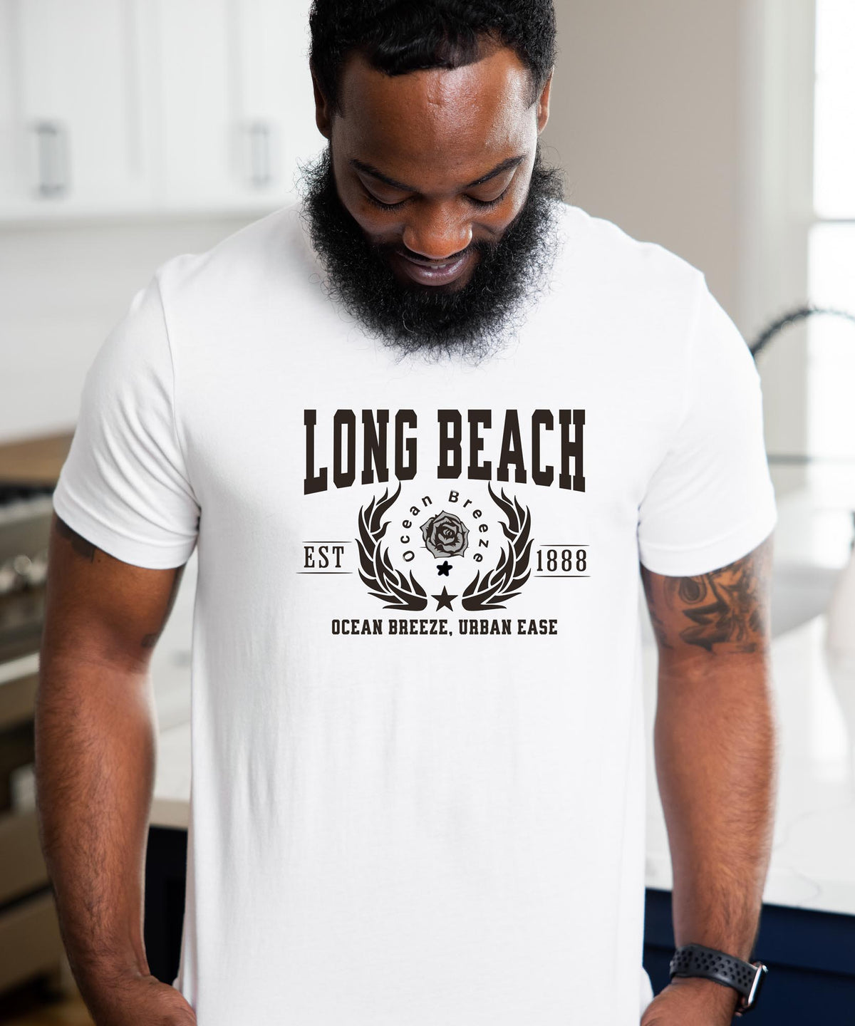 Long Beach California T-Shirt - Ocean Breeze, Urban Ease - Coastal City Pride Apparel