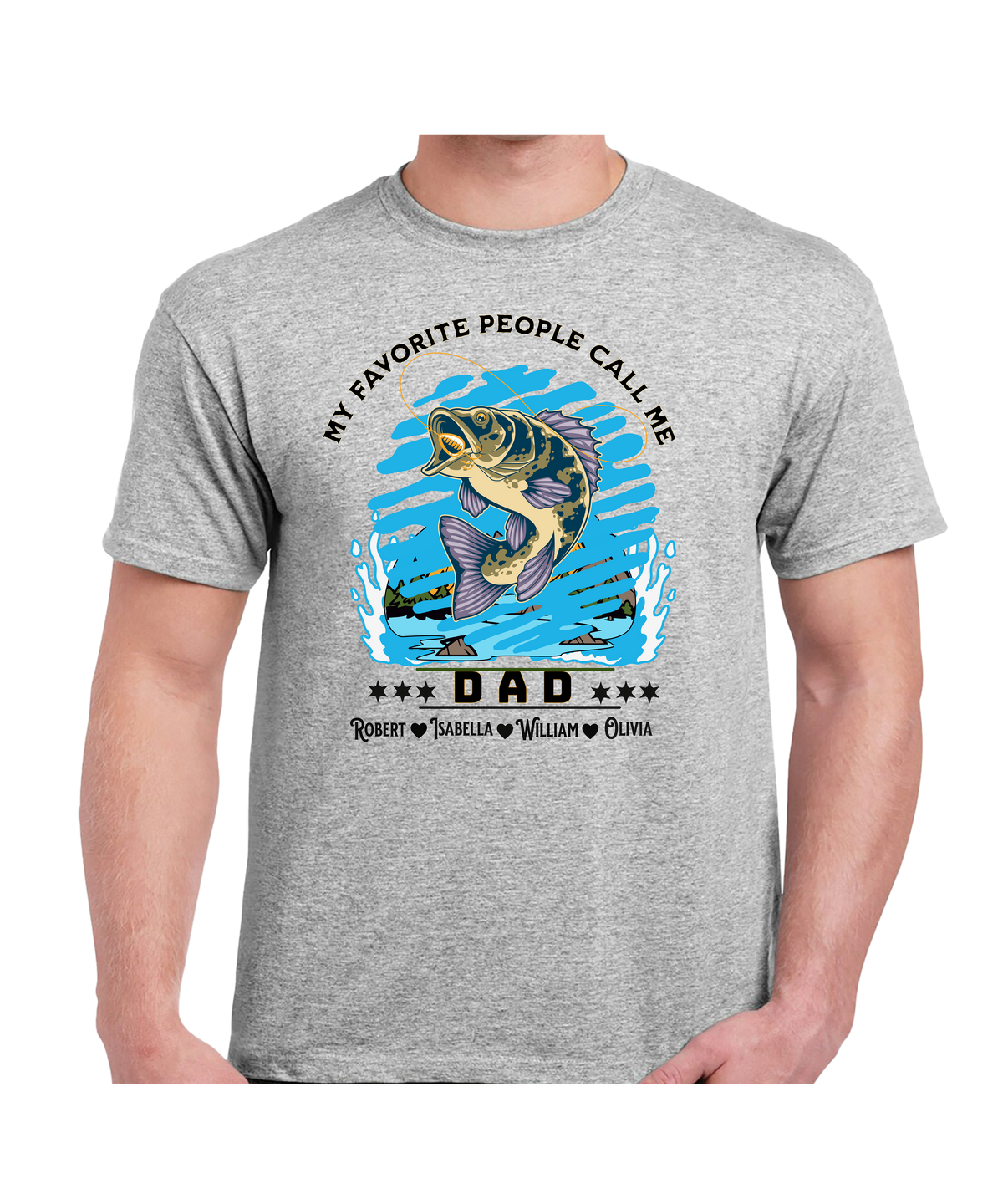 &quot;NEW EDGE BOUTIQUE FISHING T-SHIRT: MY FAVORITE PEOPLE CALL ME DAD&quot;