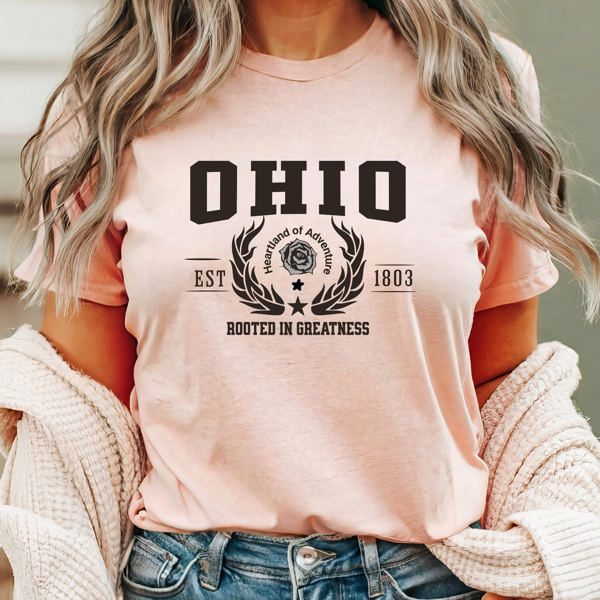 Ohio State &quot;Rooted in Greatness&quot; Unisex T-Shirt – Perfect Gift for Ohio Lovers, Buckeye State Pride Tee