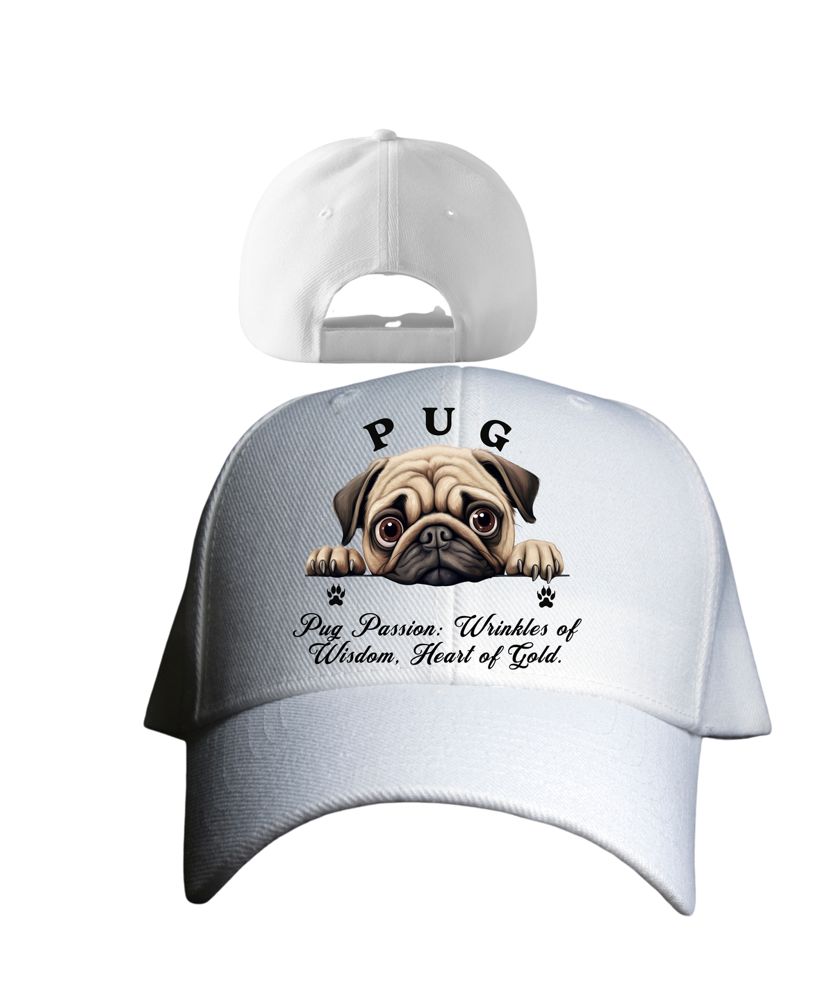 Pug Unisex Dog Lover Hat - Dog Mom, Dog Dad, Puppy Love, Funny Pet Lover Gift