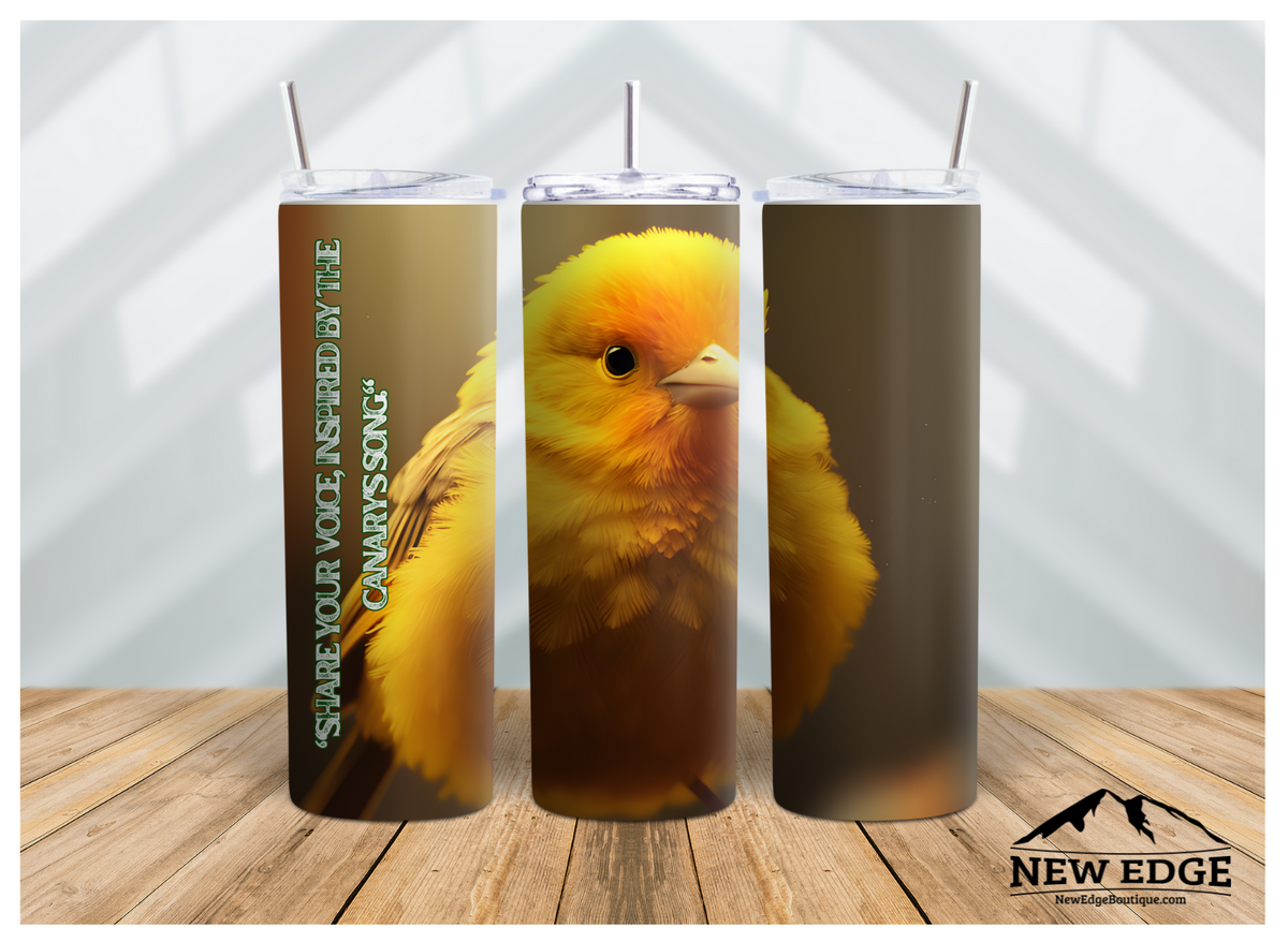 CANARY 3D 20 OZ SKINNY TUMBLER: SHARE YOUR VOICE