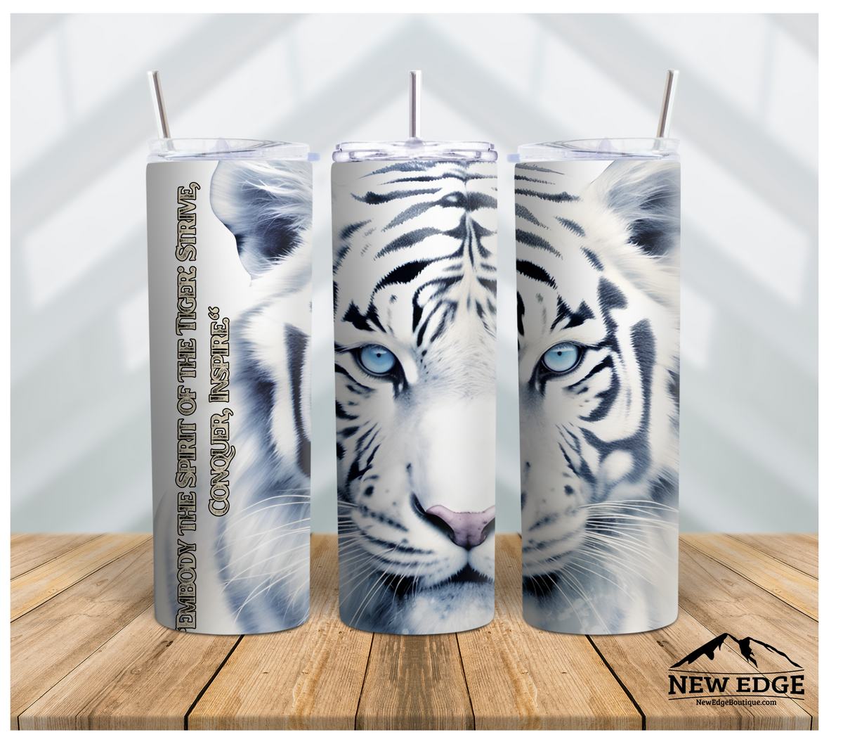 TIGER 3D 20 OZ SUBLIMATION TUMBLER: EMBODY THE SPIRIT OF THE TIGER, STRIVE, CONQUER, INSPIRE