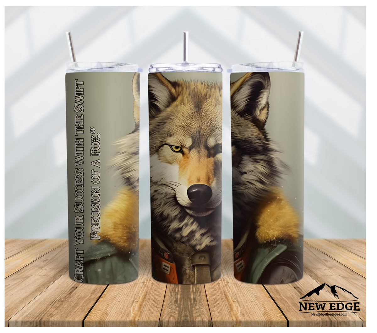 WOLF 3D 20 OZ SUBLIMATION TUMBLER: LEAD WITH THE LOYALTY OF A WOLF PACK