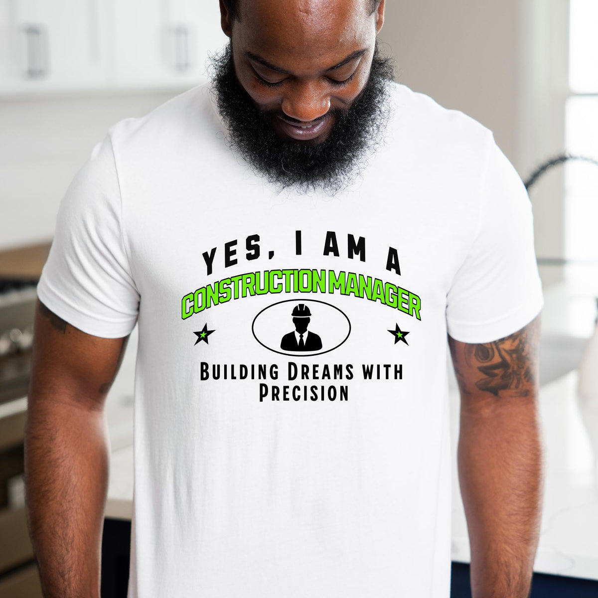 YES, I AM A CONSTRUCTION MANAGER T-Shirt – Building Dreams with Precision | Construction Manager Gift Tee for Builders