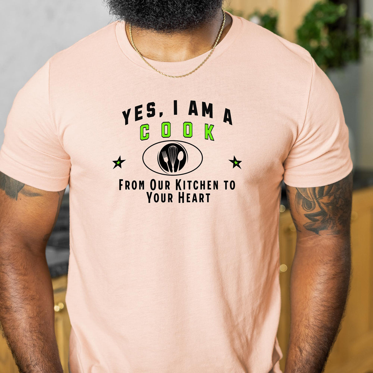 YES, I AM A COOK T-Shirt – From Our Kitchen to Your Heart | Cook Gift Tee for Culinary Lovers