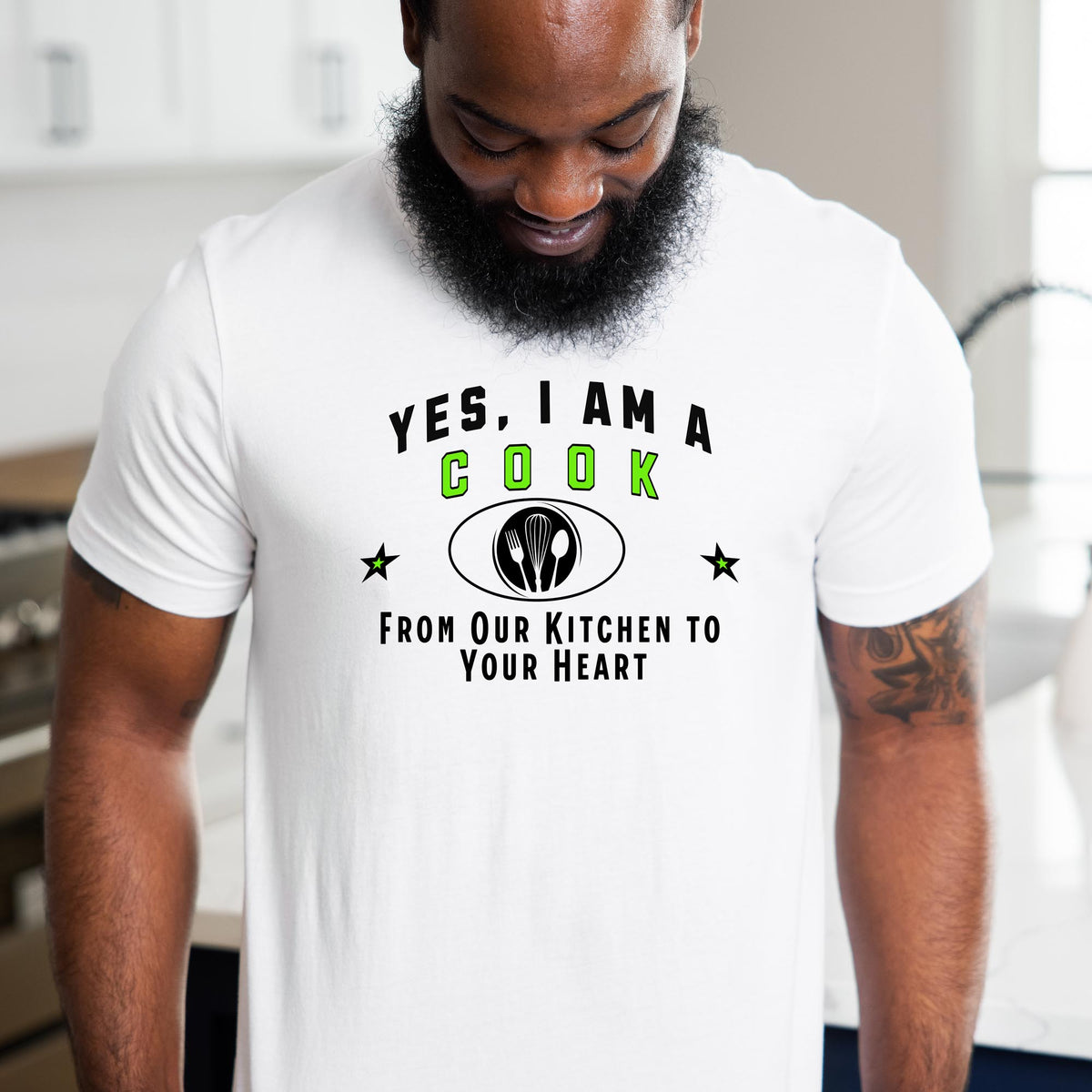 YES, I AM A COOK T-Shirt – From Our Kitchen to Your Heart | Cook Gift Tee for Culinary Lovers