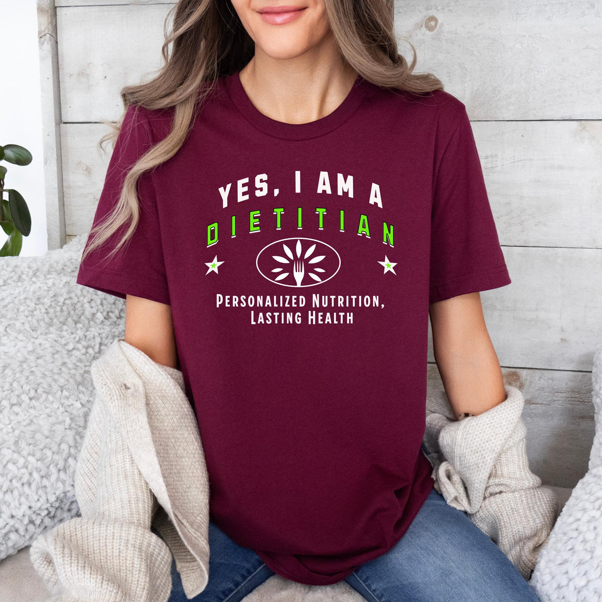 YES, I AM A DIETITIAN T-Shirt – Personalized Nutrition, Lasting Health | Dietitian Gift Tee for Nutrition Experts