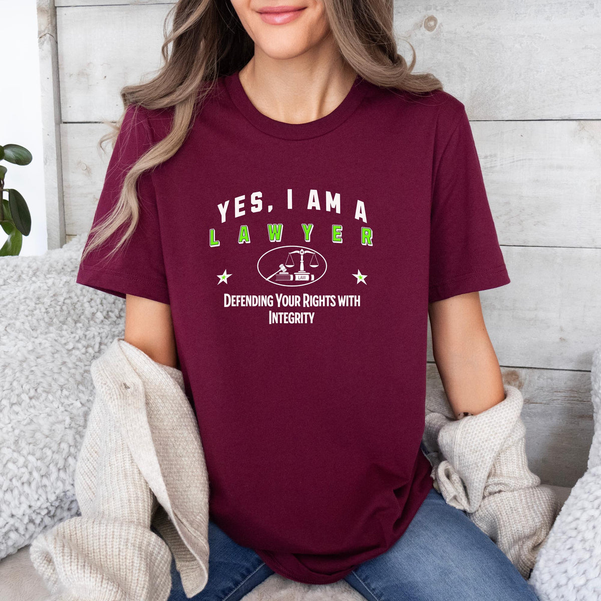 YES, I AM A LAWYER T-Shirt – Defending Your Rights with Integrity | Lawyer Gift Tee for Legal Professionals