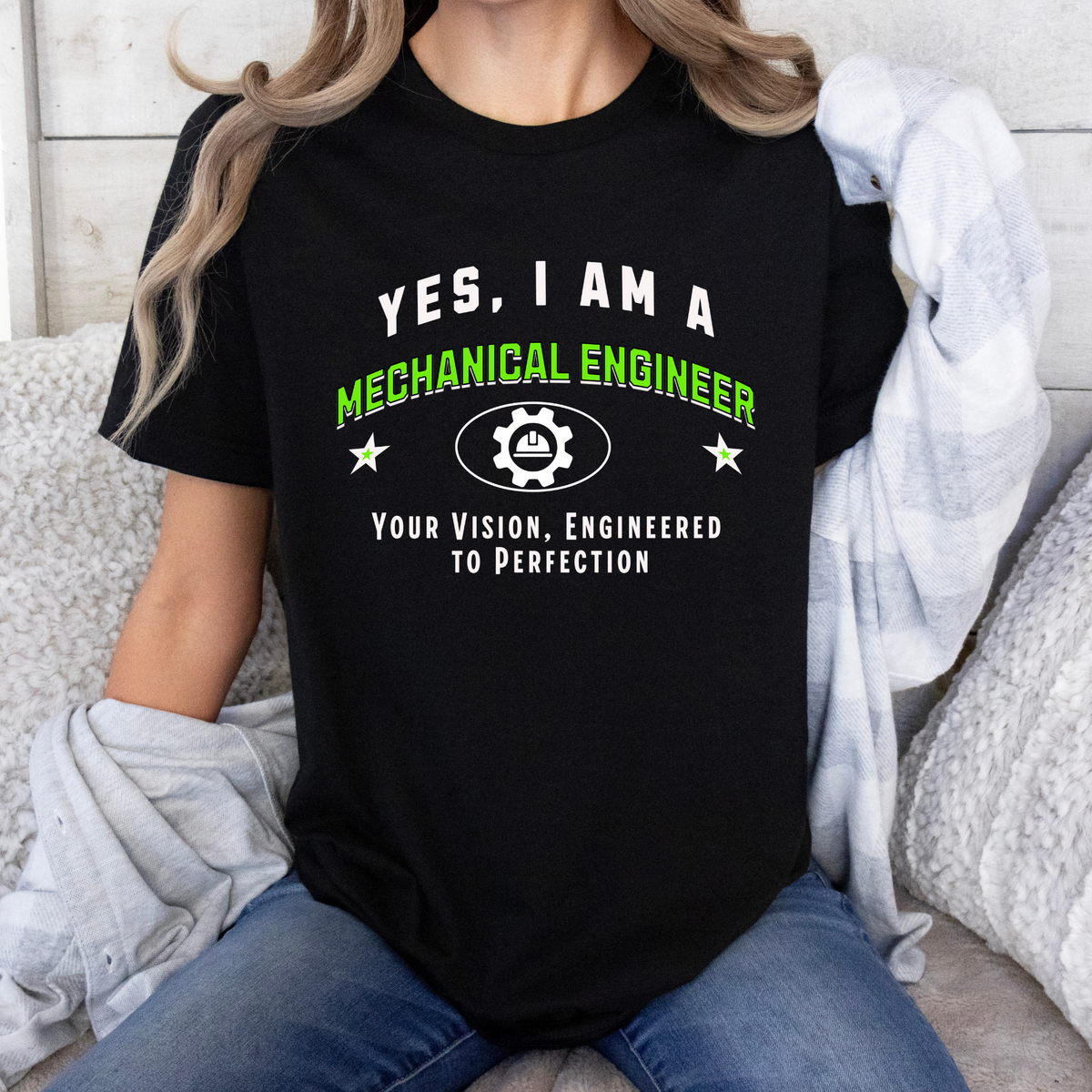 YES, I AM A MECHANICAL ENGINEER T-Shirt – Your Vision, Engineered to Perfection | Mechanical Engineer Gift Tee