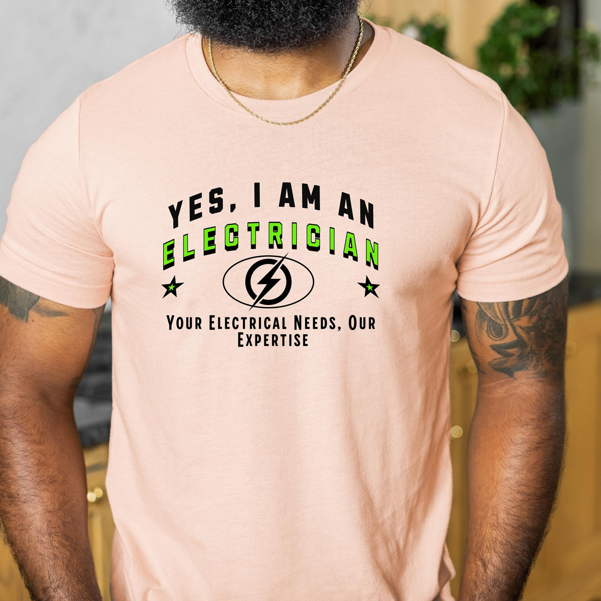 YES, I AM AN ELECTRICIAN T-Shirt – Your Electrical Needs, Our Expertise | Gift Tee for Skilled Electricians