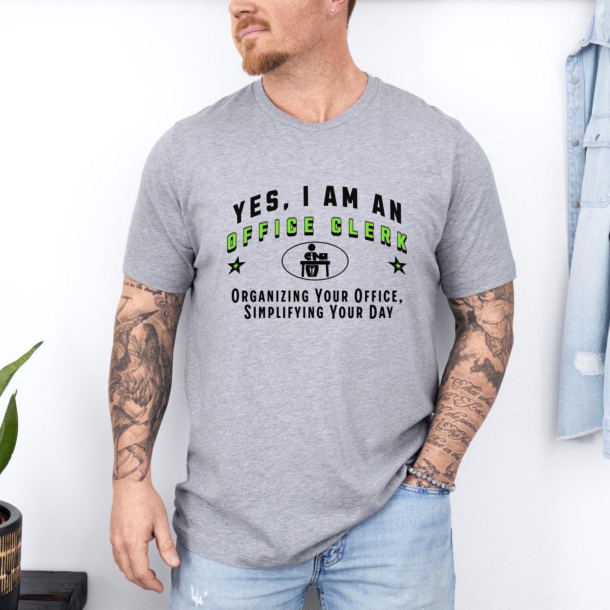 YES, I AM AN OFFICE CLERK T-Shirt – Organizing Your Office, Simplifying Your Day | Office Clerk Gift Tee