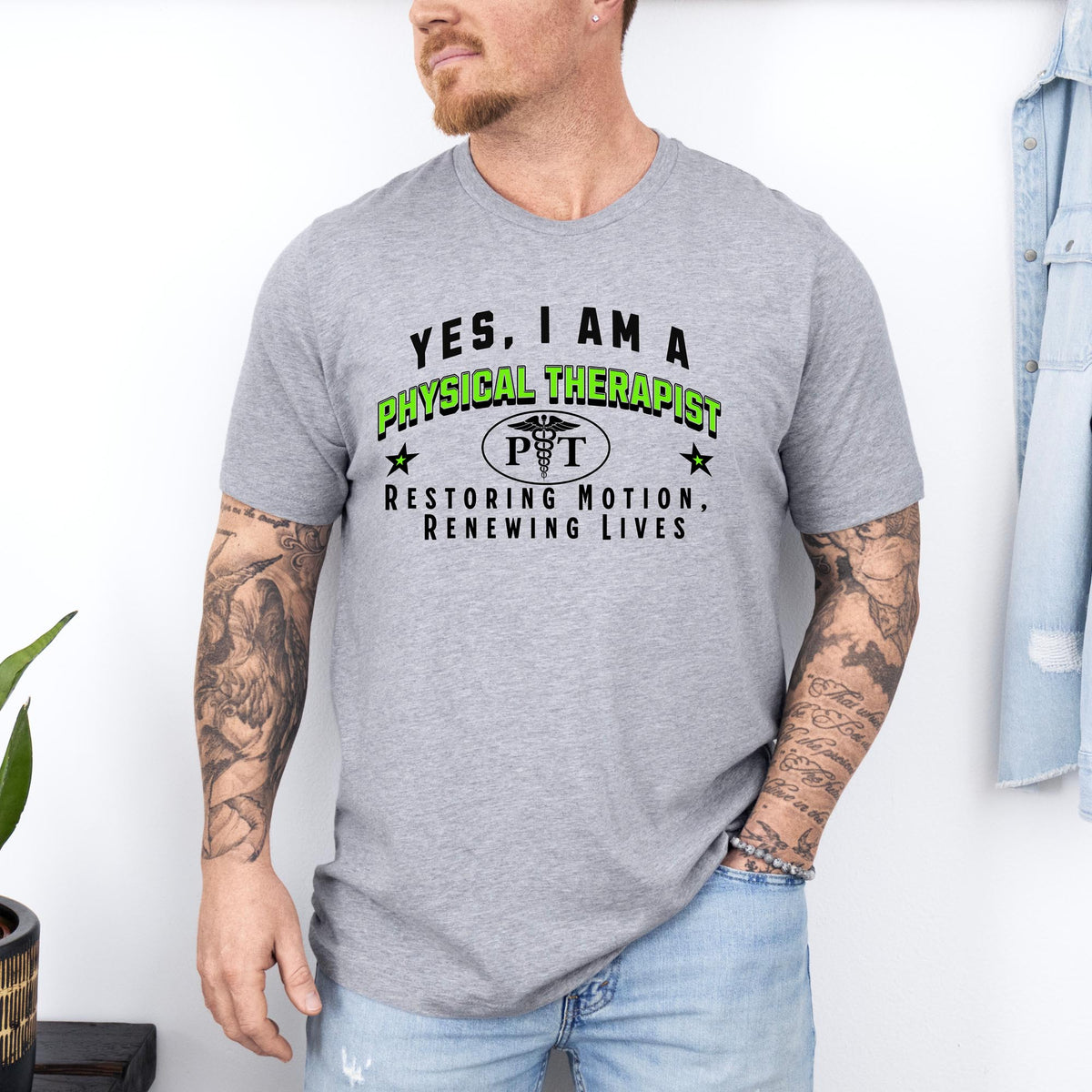 YES, I AM A PHYSICAL THERAPIST T-Shirt – Restoring Motion, Renewing Lives | Physical Therapist Gift Tee