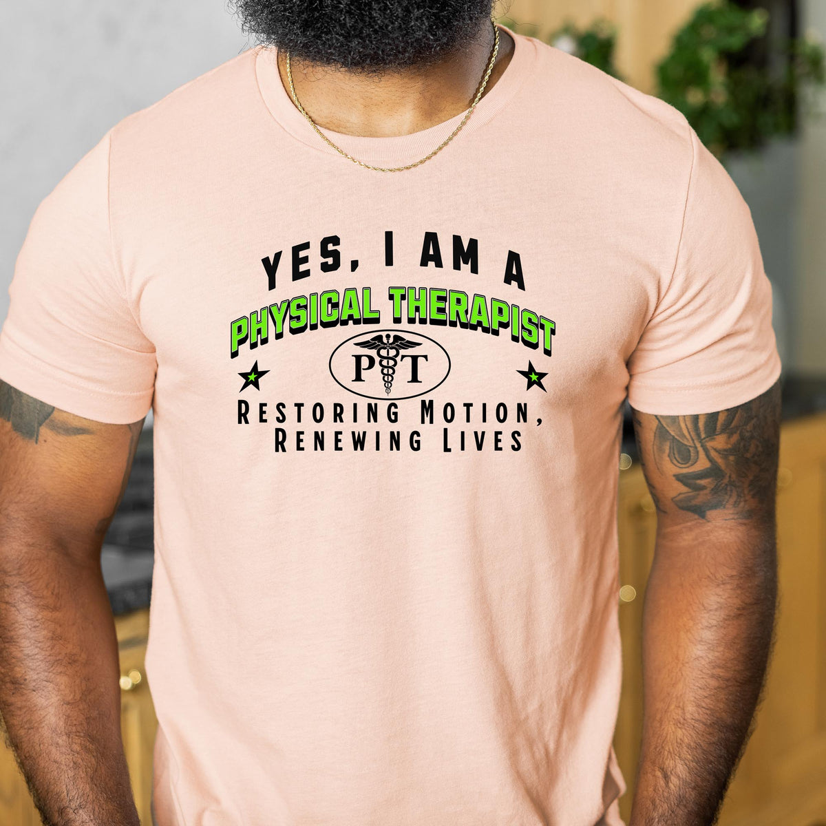 YES, I AM A PHYSICAL THERAPIST T-Shirt – Restoring Motion, Renewing Lives | Physical Therapist Gift Tee