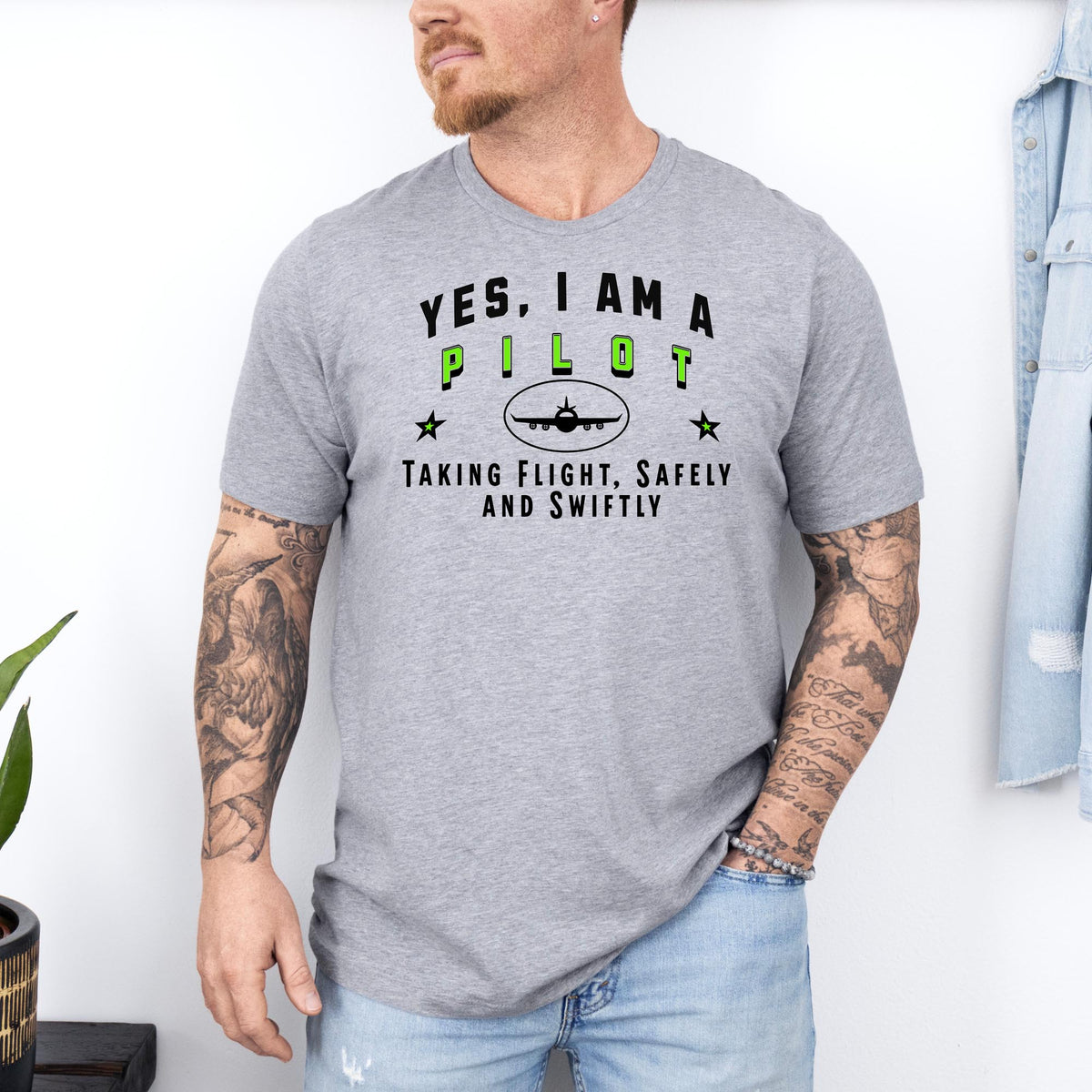 YES, I AM A PILOT T-Shirt – Taking Flight, Safely and Swiftly | Pilot Gift Tee for Aviation Enthusiasts