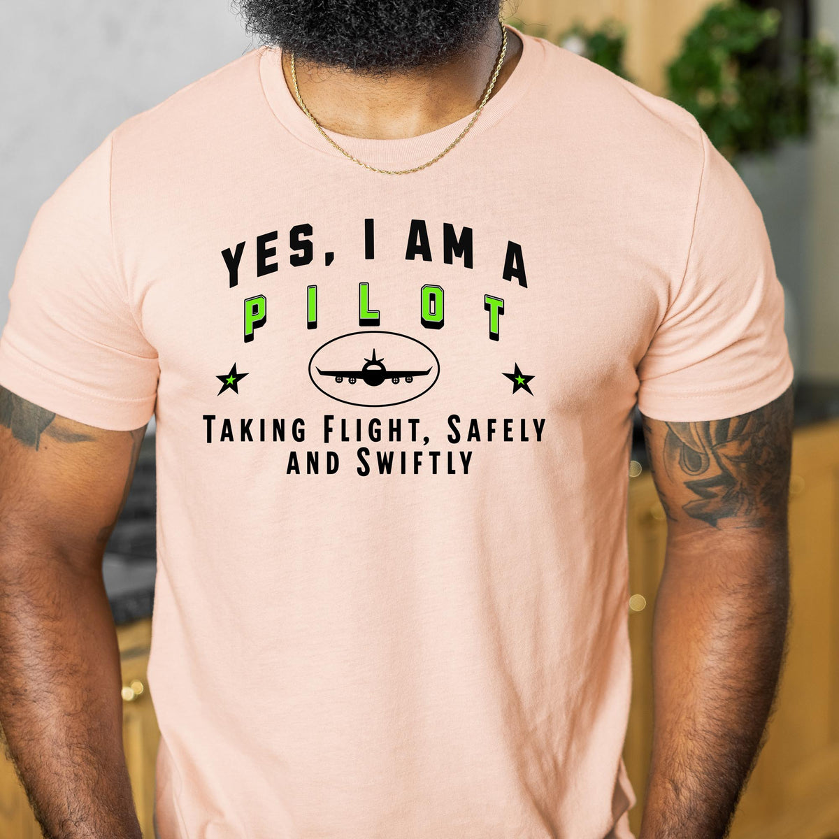 YES, I AM A PILOT T-Shirt – Taking Flight, Safely and Swiftly | Pilot Gift Tee for Aviation Enthusiasts