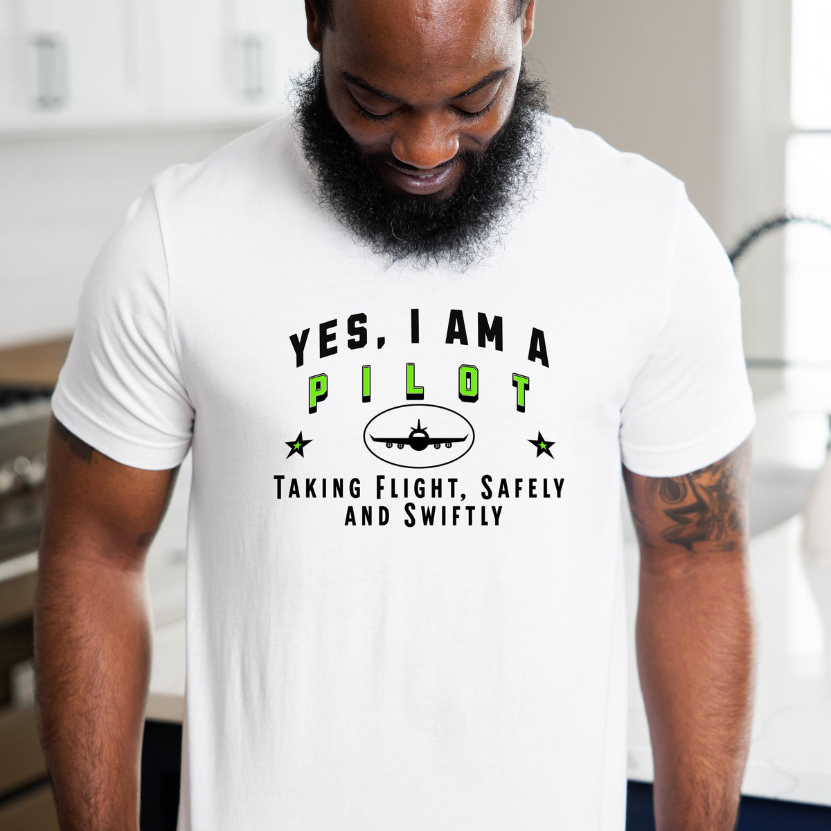 YES, I AM A PILOT T-Shirt – Taking Flight, Safely and Swiftly | Pilot Gift Tee for Aviation Enthusiasts