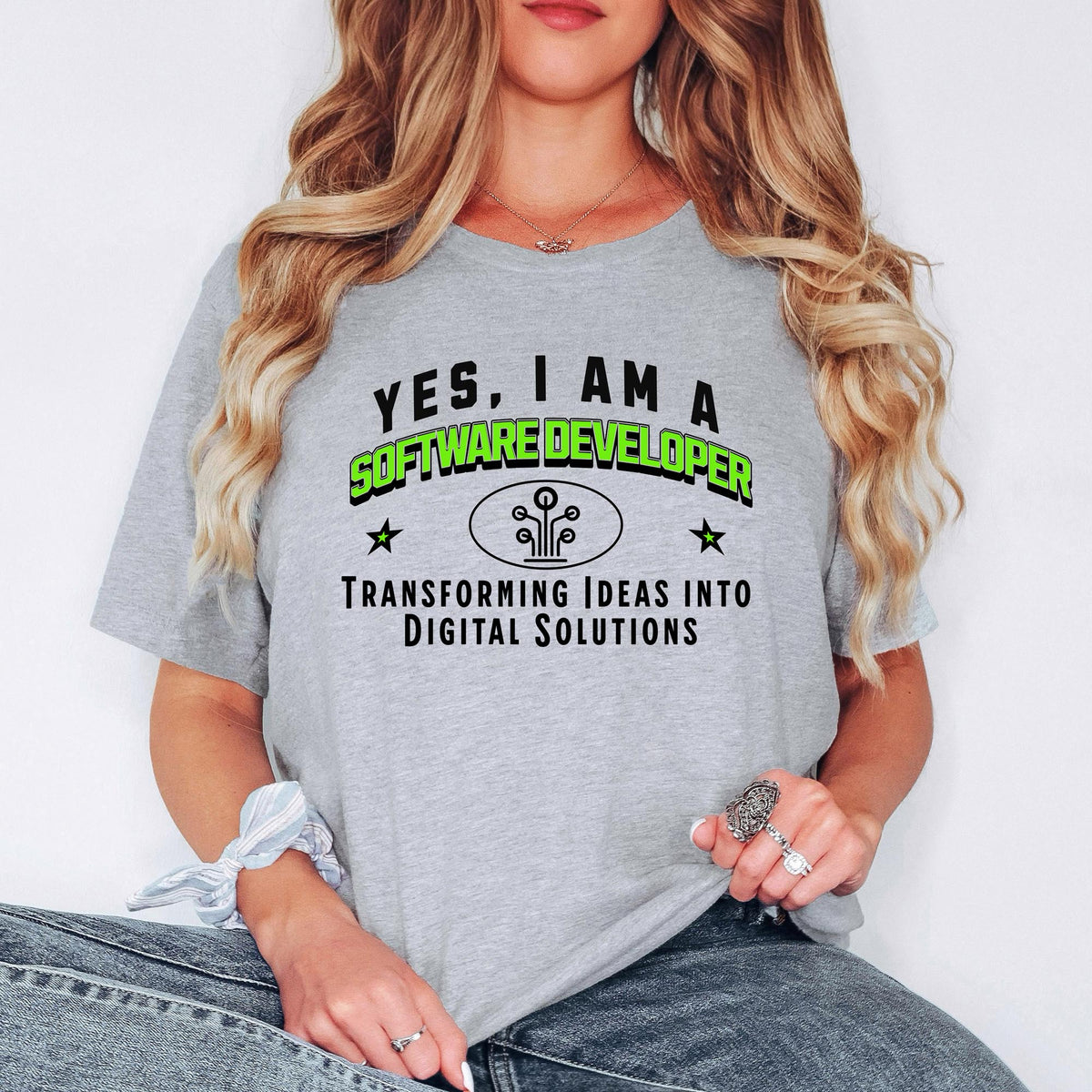 YES, I AM A SOFTWARE DEVELOPER T-Shirt – Transforming Ideas into Digital Solutions | Software Developer Gift Tee for Tech Enthusiasts