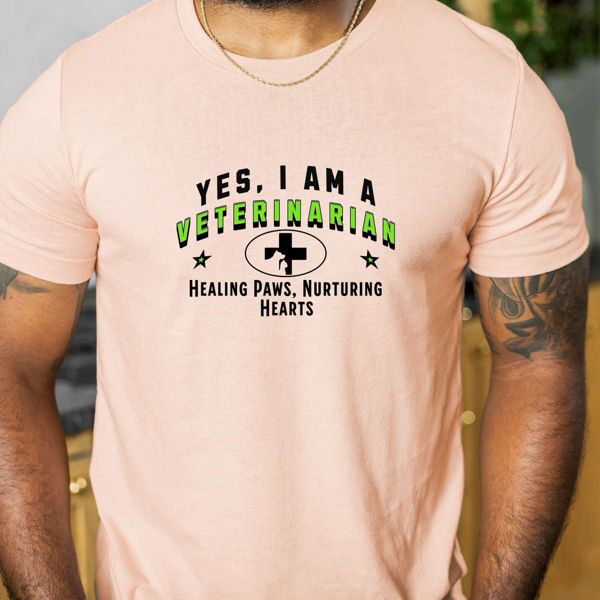 YES, I AM A VETERINARIAN T-Shirt – Healing Paws, Nurturing Hearts | Veterinarian Gift Tee for Animal Lovers