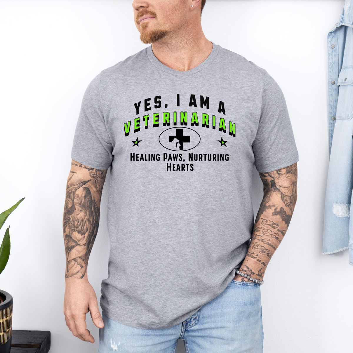 YES, I AM A VETERINARIAN T-Shirt – Healing Paws, Nurturing Hearts | Veterinarian Gift Tee for Animal Lovers