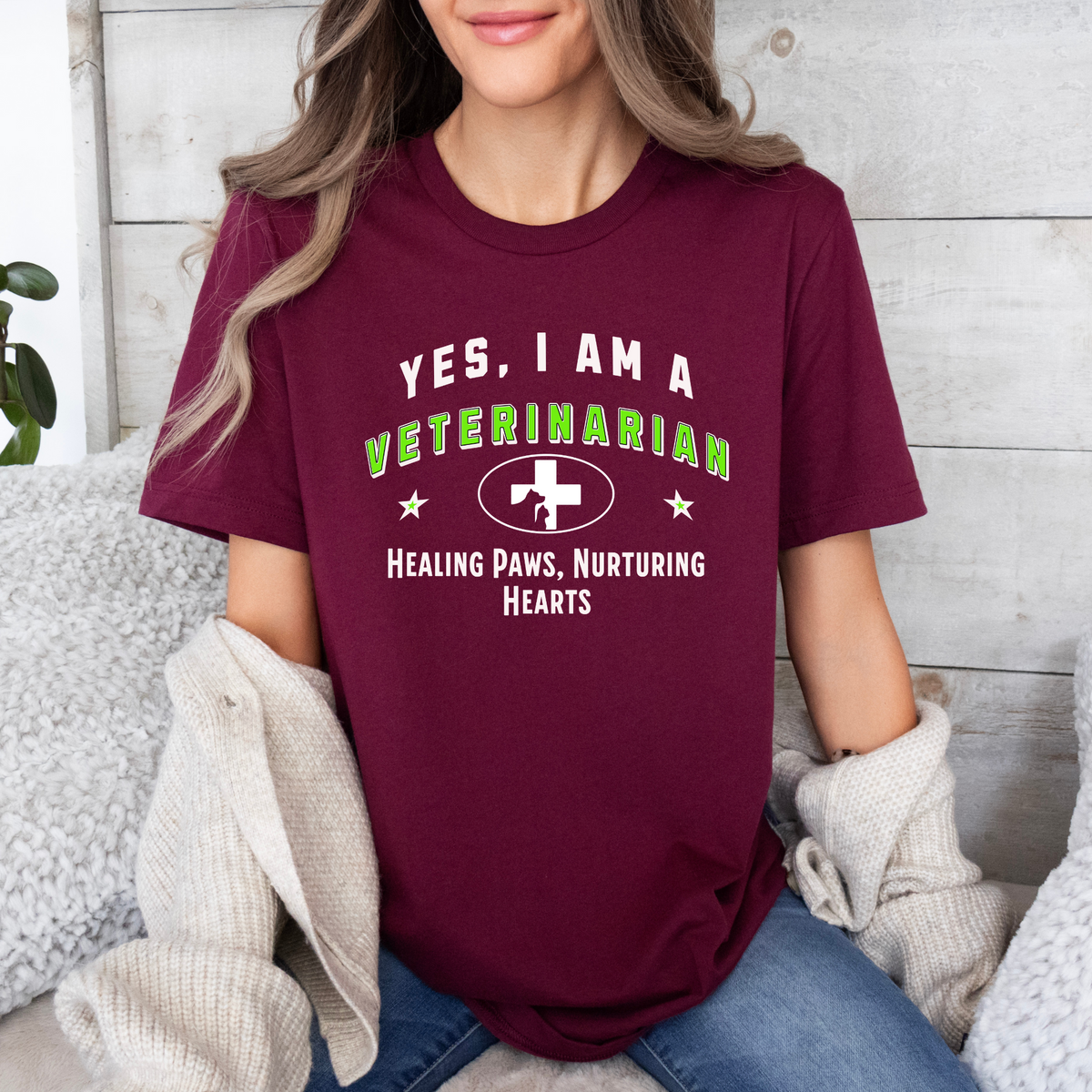 YES, I AM A VETERINARIAN T-Shirt – Healing Paws, Nurturing Hearts | Veterinarian Gift Tee for Animal Lovers