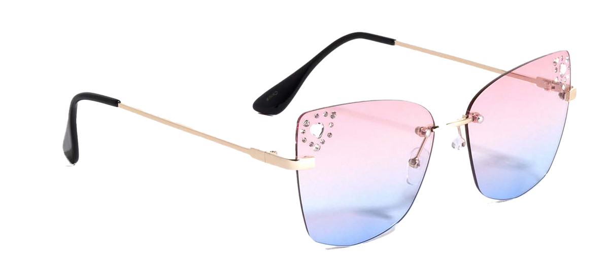 RHINESTONE M10844-RH RAINBOW RIMLESS SUNGLASSES