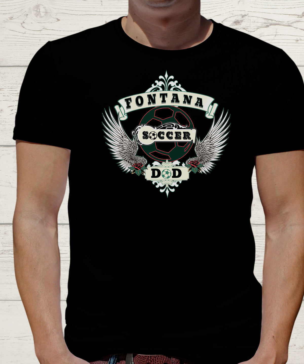 FONTANA CITY SOCCER DAD T-SHIRT.