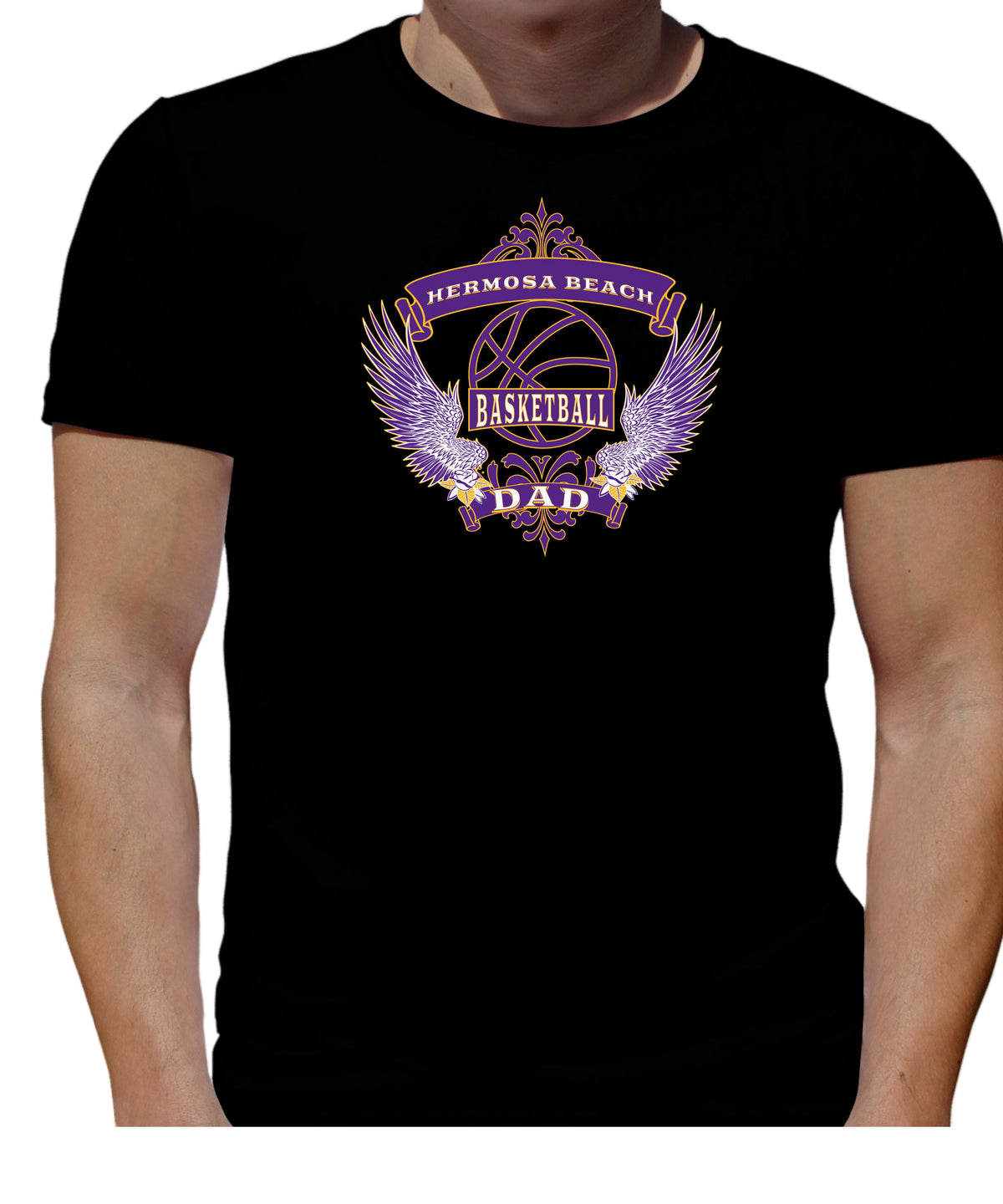 HERMOSA BEACH CITY BASKETBALL DAD T-SHIRT