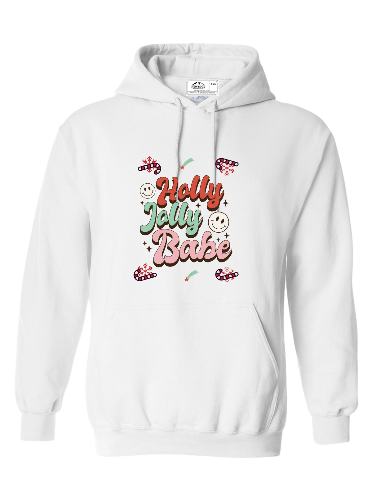 HOLLY JOLLY BABE UNISEX CHRISTMAS HOODIE