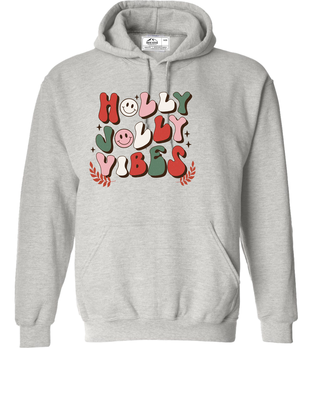 HOLLY JOLLY VIBES UNISEX HOODIE